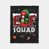 Funny Elf Squad Christmas Family Matching Pajamas Fleece Deken (Voorkant)