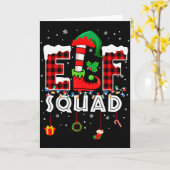 Funny Elf Squad Christmas Family Matching Pajamas  Kaart (Gele Bloem)