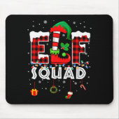 Funny Elf Squad Christmas Family Matching Pajamas Muismat (Voorkant)