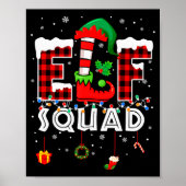Funny Elf Squad Christmas Family Matching Pajamas  Poster (Voorkant)