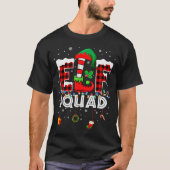 Funny Elf Squad Christmas Family Matching Pajamas T-shirt (Voorkant)