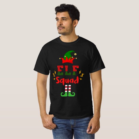 FUNNY ELF SQUAD - CHRISTMAS FUN T-Shirt (Voorkant volledig)