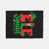 Funny Elf Squad Santa Hat Family Matching Christma Fleece Deken (Voorkant (Horizontaal))