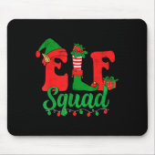 Funny Elf Squad Santa Hat Family Matching Christma Muismat (Voorkant)