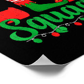 Funny Elf Squad Santa Hat Family Matching Christma Poster (Hoek)