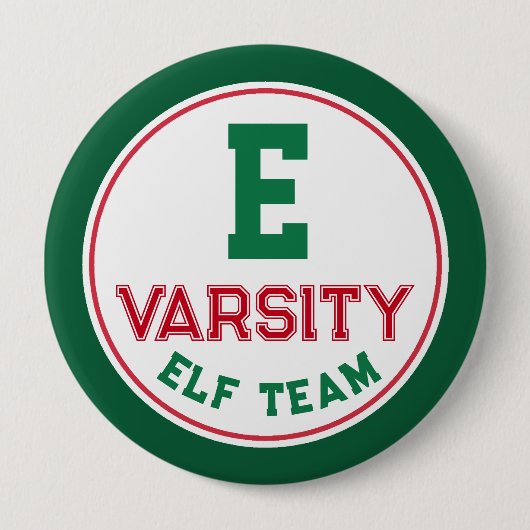 Funny Elf Team Christmas Button Pin (Voorkant)