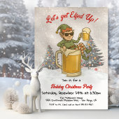 Funny Elfed Up Beer Holiday Christmas Party Kaart