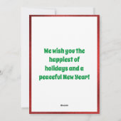 Funny Elves Aangepaste Kinder Foto's Vrolijk Kerst Feestdagenkaart (Achterkant)