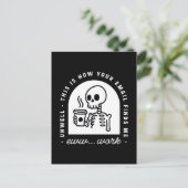 Funny email found me unwell tired corporate work briefkaart (Staand voorkant)