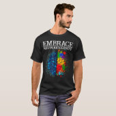 Funny Embrace Neurodiversity Brain ADHD Autisme Aw T-shirt (Voorkant volledig)