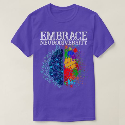 Funny Embrace Neurodiversity Brain ADHD Autisme Aw T-shirt (Design voorkant)