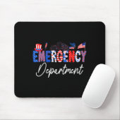 Funny Emergency Department Er Nurse Usa Flag 4th O Muismat (Met muis)