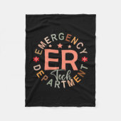 Funny Emergency Department Tech Emergency Room Tec Fleece Deken (Voorkant)