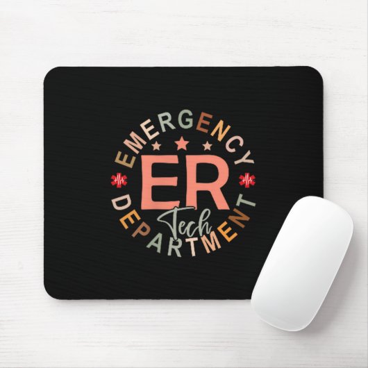 Funny Emergency Department Tech Emergency Room Tec Muismat (Met muis)