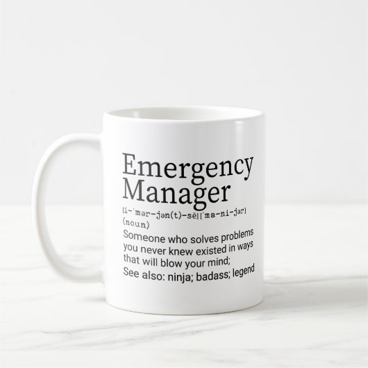 Funny Emergency Manager Definition Koffiemok (Links)