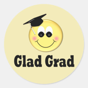 Funny Emoji Afstuderen Ronde Sticker