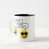Funny Emoji Coffee Mok (Voorkant links)