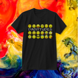 Funny Emoji Dadittude T-shirt