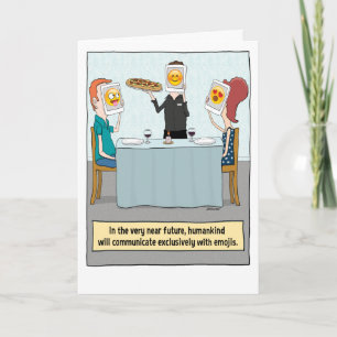 Funny Emoji Faces Birthday Kaart