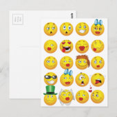 Funny Emoji Faces Cool Geweldige glimlachen Briefkaart (Voorkant / Achterkant)