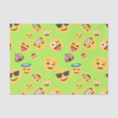 Funny Emoji Pattern (groen) Tissuepapier (Voorkant)
