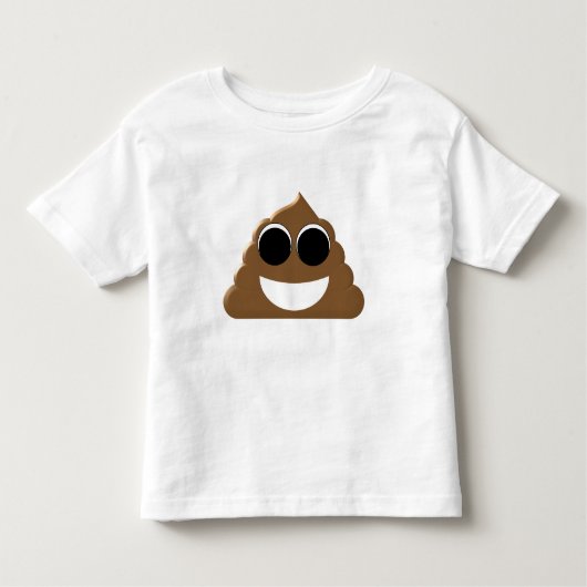 Funny Emoji Poo Kinder Shirts (Voorkant)