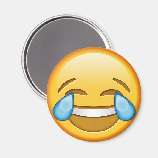 Funny emoji round magnet (Voorkant / Achterkant)