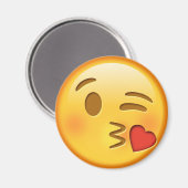 Funny emoji round magnet (Voorkant / Achterkant)