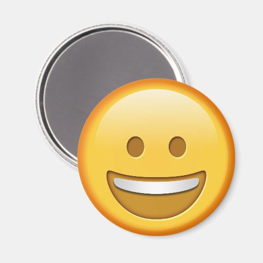 Funny emoji round magnet (Voorkant / Achterkant)