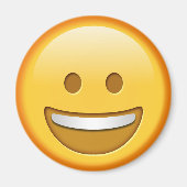 Funny emoji round magnet (Voorkant)