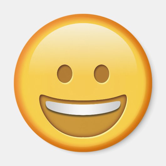 Funny emoji round magnet (Voorkant)