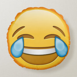 Funny Emoji Sierkussen met lachen emoji Rond Kussen