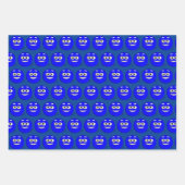 Funny Emoticon Faces Tiled Pattern Inpakpapier Vel (Voorkant 2)