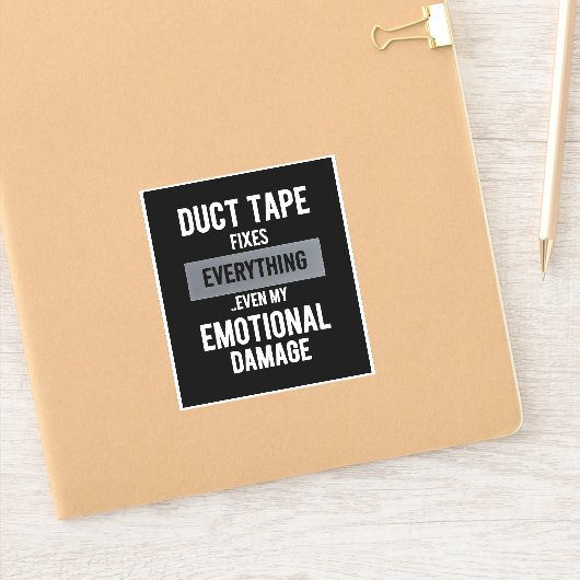 Funny Emotional Damage -Dark Dry Humor Graphic Art Sticker (Notitieboek)