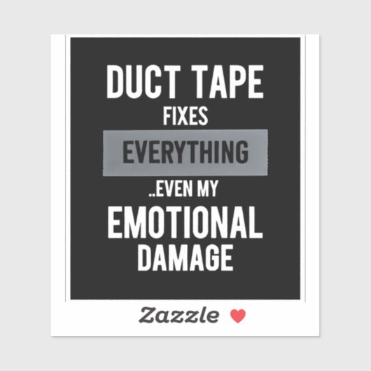 Funny Emotional Damage -Dark Dry Humor Graphic Art Sticker (Vel)