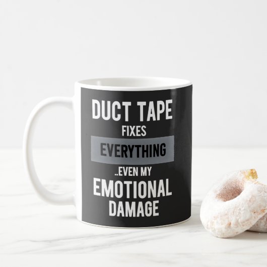 Funny Emotional Damage - Dark Dry Humor Graphic Koffiemok (Met donut)