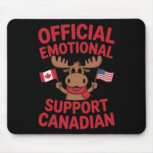 Funny Emotional Support Canadian Hockey Player Coa Muismat (Voorkant)