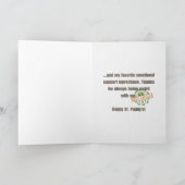 Funny Emotional Support Leprechaun Card Kaart (Binnen)