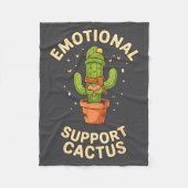Funny Emotional Suprt Cactus Kawaii Succulent Plan Fleece Deken (Voorkant)