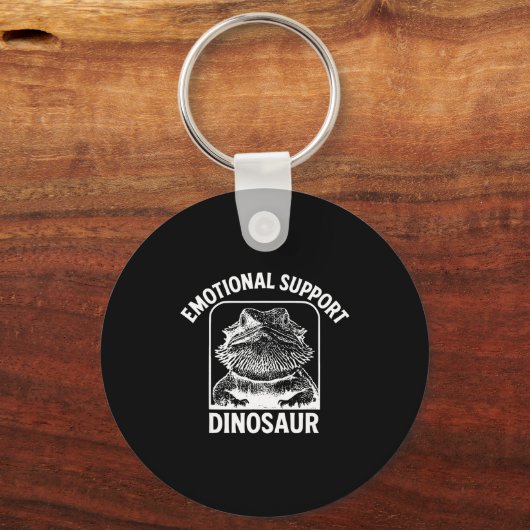 Funny Emotional Suprt Dinosaur  Sleutelhanger (Voorkant)