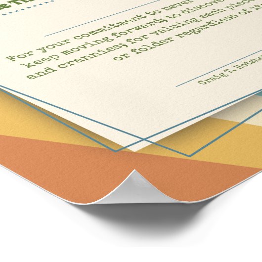 Funny Employ award messy desk Recognition Poster (Hoek)