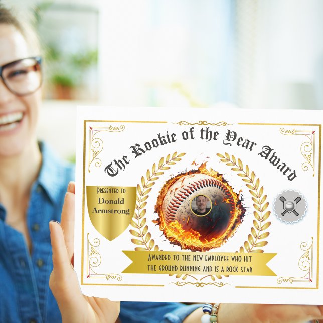 Funny Employee Appreciation - Rookie van het Jaar (Funny employee appreciation awards lift morale and motivate people. )