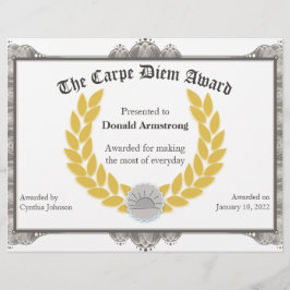 Funny Employee Award - Carpe Diem