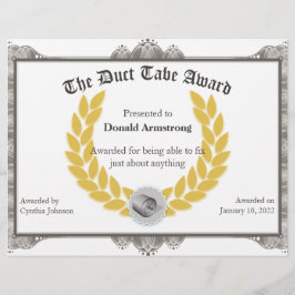 Funny Employee Award - Duct Tape