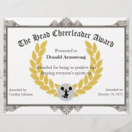 Funny Employee Award - Hoofd Cheerleader