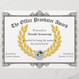 Funny Employee Award - Practical Joke