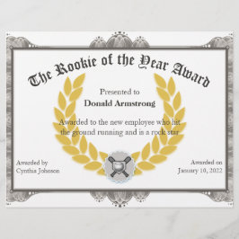 Funny Employee Award - Rookie of the Year