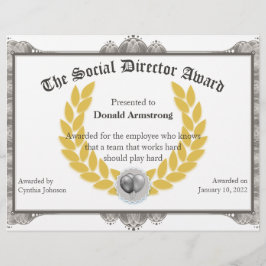 Funny Employee Award - Social Director