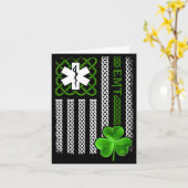 Funny Ems Emt Paramedic Gift St Patricks Day Shirt Kaart (Gele Bloem)