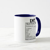 Funny EMT Nutrition Facts Paramedics Emergency Mok (Voorkant rechts)